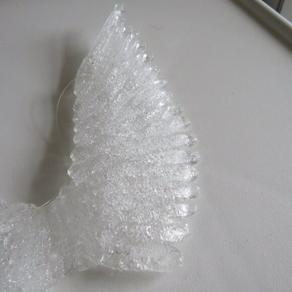 ANGEL WINGS hard acrylic with textured surface (not flat) 8" tall - Picture 2 of 6